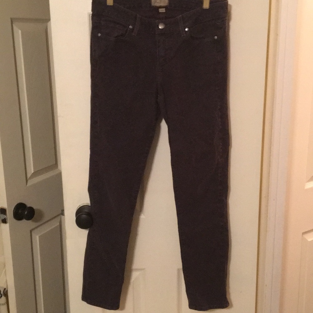 Paige skinny pants- purple black cheetah print